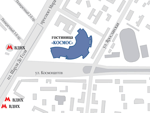 Отель космос москва карта
